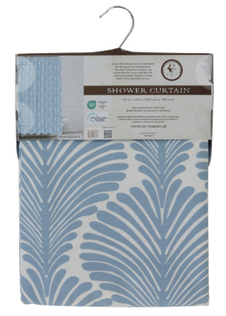 Thumbnail 2: Panama Jack 72x72 Palm Ogee Blue Shower Curtain 