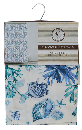 Thumbnail 1: Panama Jack 72x72 Sea Garden Print Shower Curtain 
