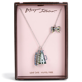 Thumbnail 1: Betsey Johnson Women's Football Cheer Pendant Necklace 