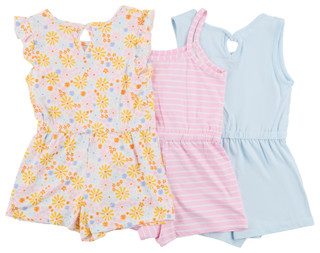 Thumbnail 2: B TWEEN Little Girls 3 Pk Knit Rompers 