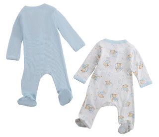 Thumbnail 2: Baby Essentials Baby Boys 2 Pk Sleepers 