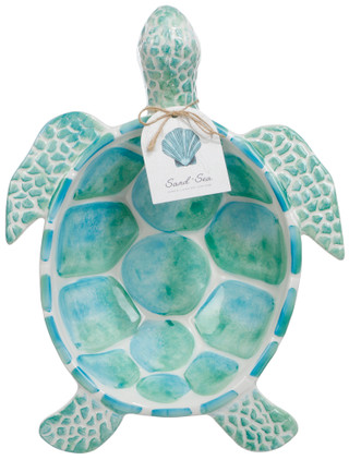 Thumbnail 2: Sand + Sea Mosaic Turtle Bowl 