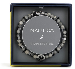 Thumbnail 1: True Religion Stainless Steel Beaded Bracelet 