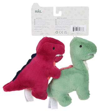 Thumbnail 2: Smoochy Pet Pals 2 Pk Dinosaur Pet Toys 
