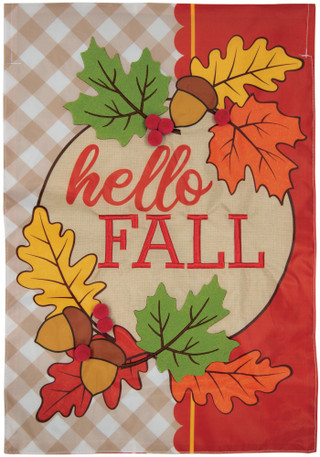 Thumbnail 1: Carson Home Accents Hello Fall Harvest Flag 