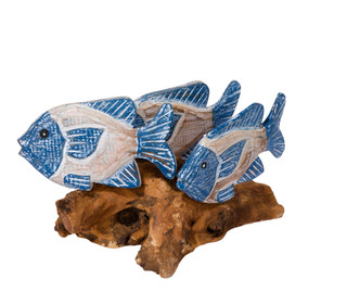 Thumbnail 1: JD Yeatts Blue Fish Trio Home Accent 