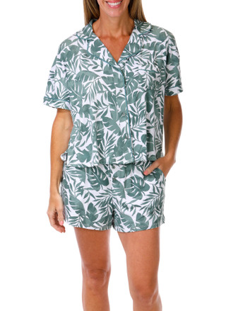 Thumbnail 1: JACLYN Women's 2 Pc Pajama Shorts Set 
