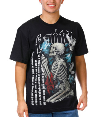 Thumbnail 1: RGSTR Men's Faith Skeleton with Message Heavyweight Tee 