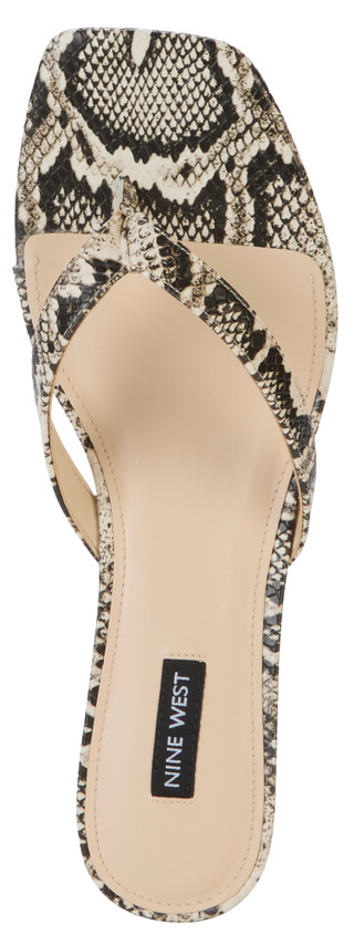 Thumbnail 2: NINE WEST Women's Cassa3 Snake Print Slides 