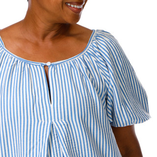 Thumbnail 4: MAX STUDIO Plus Short Sleeve Stripe Top 