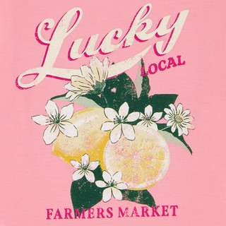 Thumbnail 2: Lucky Brand Big Girl's Short Sleeve Local Lemons Tee 