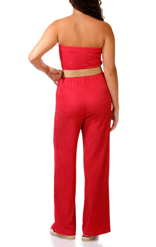 Thumbnail 3: Love Poem Juniors Tube Belted Jumpsuit 