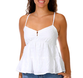 Thumbnail 1: Madden Girl Juniors Eyelet Babydoll Tank Top 