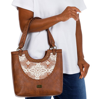 Thumbnail 2: White Mountain Stockton Ridge Lace Tote Bag 