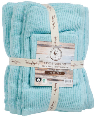 Thumbnail 1: Panama Jack 6 Pc Cotton Ribbed Texture Bath Towel Set 