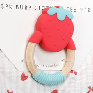Thumbnail 2: Apple & Ivy 3 Pk Burp Cloths & Teether 