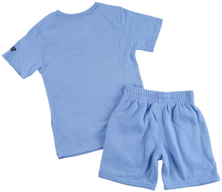 Thumbnail 2: New Balance Big Boy's 2 Pc Short Sleeve Logo Script Tee Short Set 