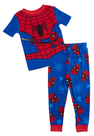 Thumbnail 1: Marvel Boy's 2 Pc Short Sleeve Spiderman Pajamas 
