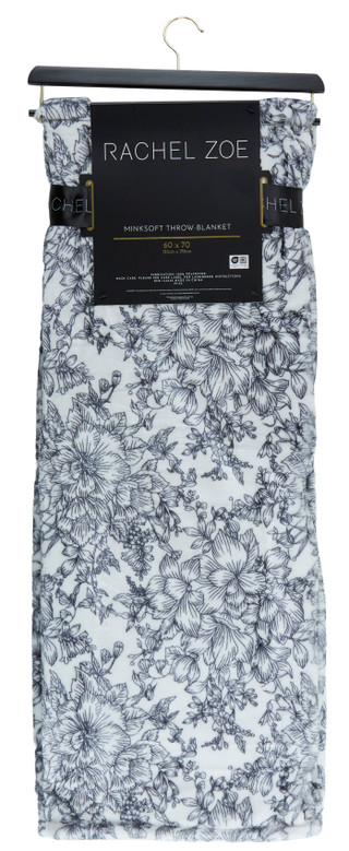 Thumbnail 2: RACHEL ZOE Floral Minksoft Throw Blanket 