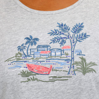 Thumbnail 3: Coral Bay Women's Plus Embroidered Short Sleeve Top 