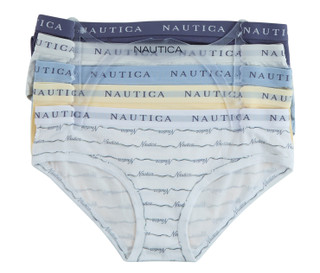 Thumbnail 1: Nautica Women's 5 Pk Logo Tag-Free Hipster Panties 