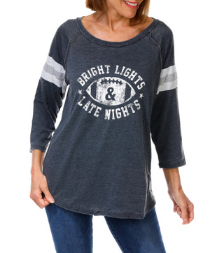 Thumbnail 1: Sable Sky Women's Bright Lights Late Nights Football Jersey 