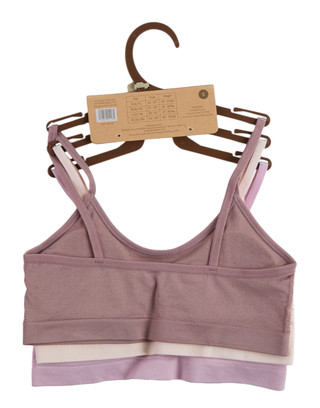 Thumbnail 2: BEARPAW Girl's 3 Pk Solid Seamless Bralettes 