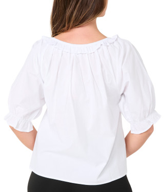 Thumbnail 2: BUNULU Women's Poplin Button Front Top 