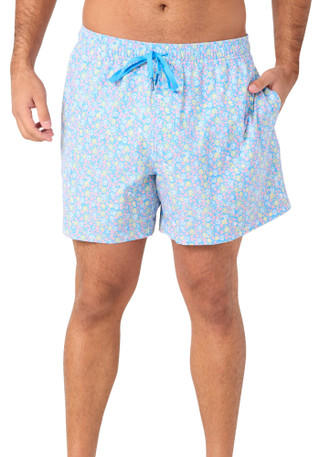Thumbnail 1: Southern Tide Men's Floral Print Swim Shorts 