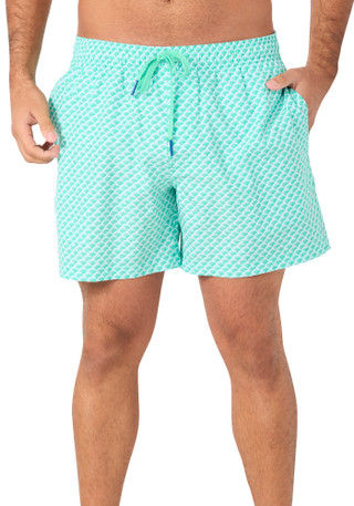 Thumbnail 1: Southern Tide Men's Print Swim Shorts 