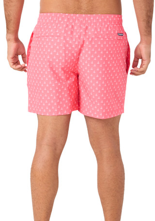 Thumbnail 2: Southern Tide Men's Sailboat Print Swim Shorts 