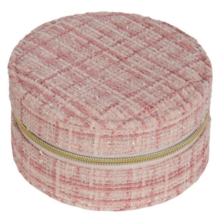 Thumbnail 1: Lesa Michele Pink Tweed Jewelry Travel Case 