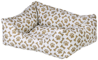 Thumbnail 1: Beatrice 21x18 Paws & Bones Cuddler Dog Bed 