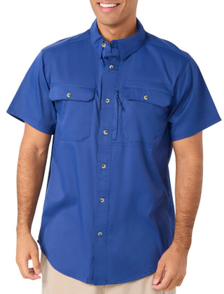 Thumbnail 1: REEL LEGENDS Men's Water Solid Woven Button Down Shirt 