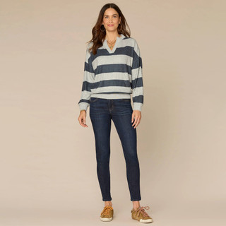 Thumbnail 3: Democracy Petite Long Sleeve V-Notch Neck Top 