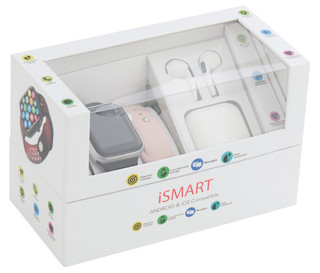 Thumbnail 1: Ismart Smartwatch and Earbud Gift Set 