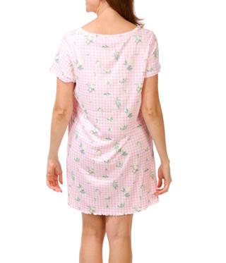 Thumbnail 2: Jessica Simpson Women's Print Lettuce Trim Sleepshirt 