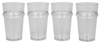 Thumbnail 1: Coastal Home 4 Pk Clear Textured Highball Cup Set 