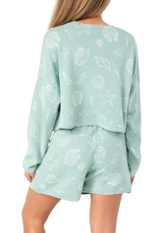 Thumbnail 2: MOON & MADISON Juniors Shell Print Knit Sweater 