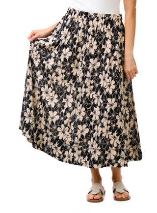 Thumbnail 1: JASON WU Women's Cotton Floral Midi Skirt 