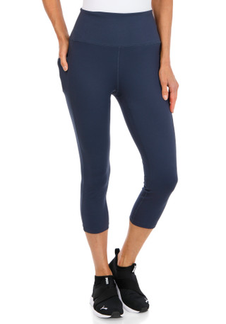 Thumbnail 1: RBX Women's Active Squat Proof Foldover Band Capris 