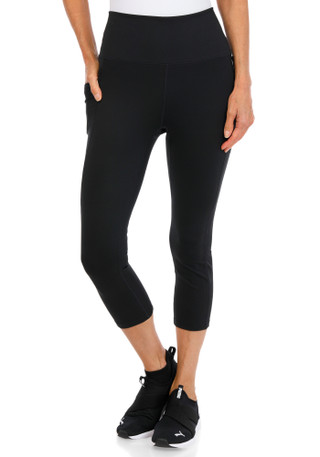 Thumbnail 1: RBX Women's Active Squat Proof Foldover Band Capris 