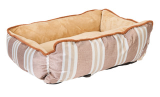 Thumbnail 2: Nautica 20x16 Stripe Border Plush Pet Bed 