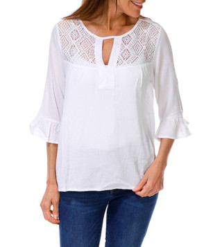 Thumbnail 1: Kaktus Women's Crinkle Split Neck Top 