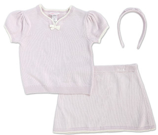 Thumbnail 1: Little Lass Little Girls 3 Pc Sweater & Skirt Set 