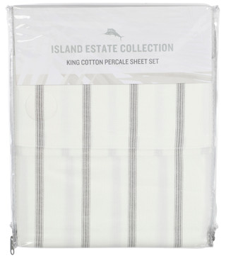 Thumbnail 1: Tommy Bahama King Size 4 Pc Striped Sheet Set 