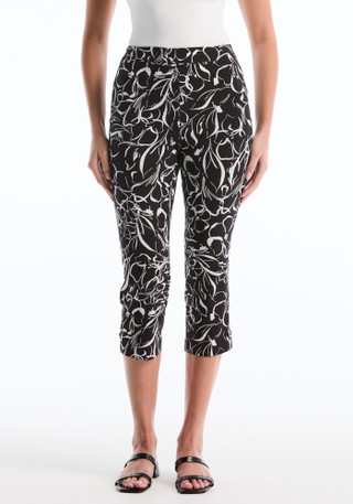 Thumbnail 1: Rafaella Petite Rivet Hibiscus Capris 