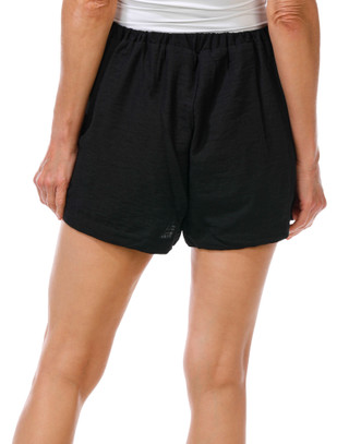 Thumbnail 2: CISONO Women's Wrapped Linen Texture Beaded Skort 