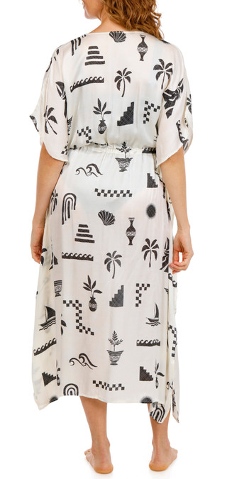 Thumbnail 2: SURF GYPSY Women's Short Sleeve Satin Coverup 