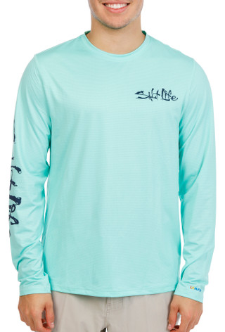 Thumbnail 2: Salt Life Men's Long Sleeve Print Performance Tee 